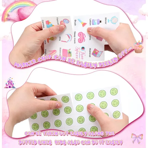 Miniatura 3 de Liliful Juego de bingo para fiesta de spa, 35 piezas, para 24 jugadores, para fiesta de maquillaje, juegos temáticos de belleza para mujeres