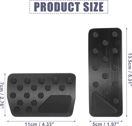Miniatura 4 de X AUTOHAUX 1 juego de pastillas de pedal de freno de acelerador de gas para Jeep Grand Cherokee para Dodge Durango 2011-2021 negro
