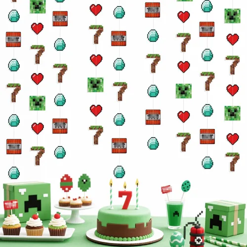 Miniatura 9 de Decoraciones de cumpleaños de dinosaurio de 52 pies para niños, pancarta de cumpleaños de tercer dinosaurio Rex, guirnalda de serpentinas, telón
