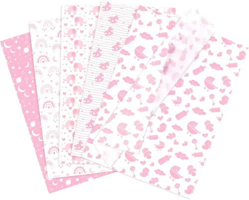 Miniatura 18 de Larcenciel Papel de seda negro, papel de seda floral vintage para bolsas de regalo, cajas, envoltura, manualidades, suministros de embalaje de arte