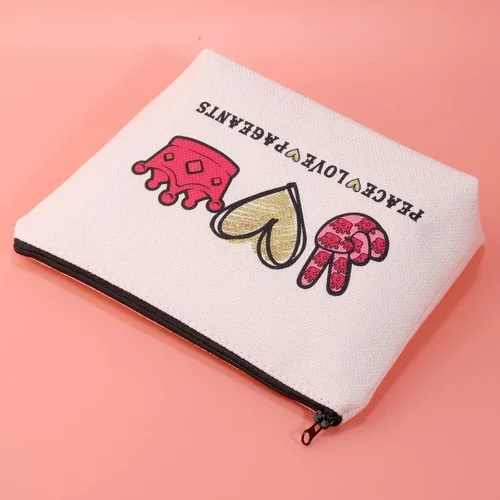 Miniatura 5 de JXGZSO Estuche de cosméticos - rosa, dibujos animados, impermeable, viajes, organizador de maquillaje para mujer, regalo de reina del concurso