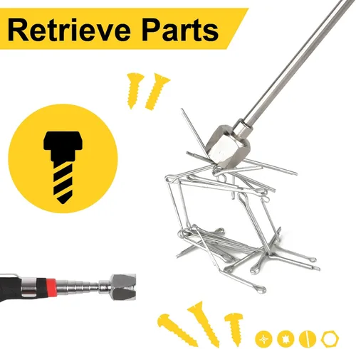 Miniatura 7 de Toolwiz Herramienta de recogida magnética telescópica (16 libras), extensible hasta 30 pulgadas, herramienta magnética de recogida extensible