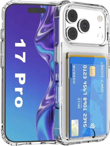 Miniatura 8 de 【Actualización】 Funda tipo cartera transparente para iPhone 13, antiamarilleo, delgada, parachoques de TPU + funda trasera de policarbonato con 2