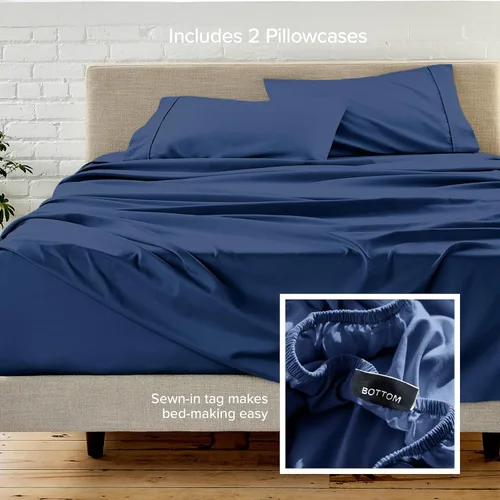 Miniatura 4 de Bare Home Hotel Luxury - Juego de sábanas tamaño individual, extra suave, 4 piezas, bolsillos profundos, fácil ajuste, fresco y transpirable