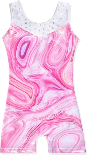 Leotardos de gimnasia para niñas, mallas de baile para niñas pequeñas, ropa de baile deportiva y brillante, con diseño de sirena y unicornio, color