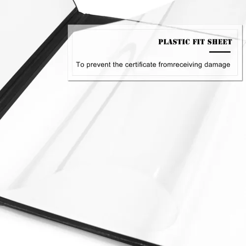 Miniatura 4 de Funda para diploma de 8.5 x 11 pulgadas, certificado acolchado de cuero sintético de graduación (negro)