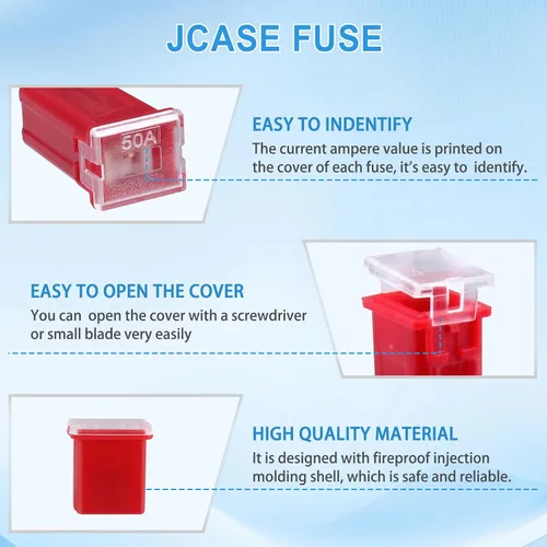 Miniatura 3 de Kit surtido de fusibles para automóvil, 292 piezas de fusibles estándar y mini cuchilla, fusibles en forma de caja Jcase de perfil alto/STD y bajo