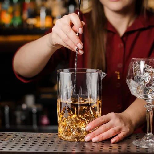 Miniatura 2 de Vaso mezclador de cóctel Cambareign, vaso mezclador de cristal de 18.5oz, vasos de fondo grueso para remover en la barra, jarra mezcladora