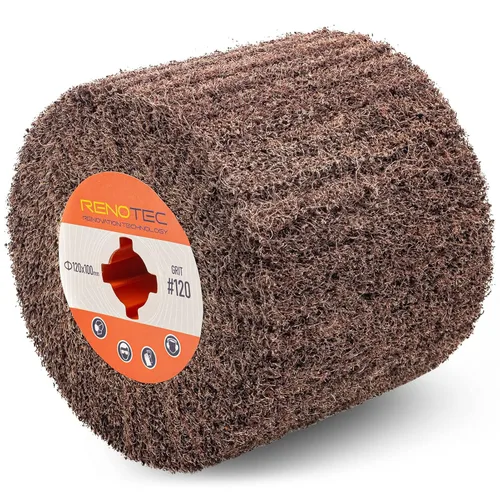 Miniatura 11 de 120x100mm Rueda de pulido de dibujo de alambre de solapa no tejida para el tratamiento de superficie de productos metálicos (400 GRANO)