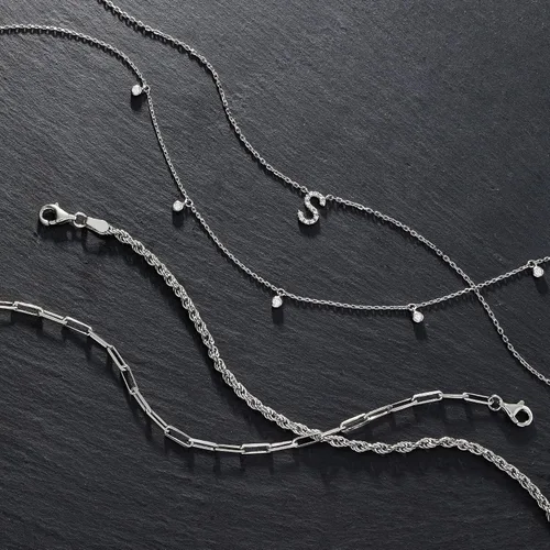 Miniatura 4 de Ross-Simons RS Pure - Collar de plata de ley con diamantes de 0,10 qt. t, Diamante, Diamante