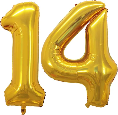 Miniatura 189 de Goer, conjunto de globos de papel aluminio para decoraciones de cumpleaños, globos de las letras de feliz cumpleaños y de números Oro