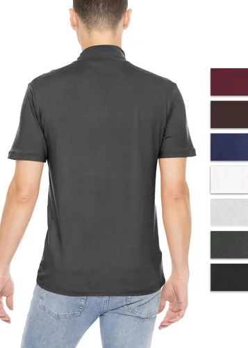 Miniatura 3 de Camisa de manga corta Oh So Soft Luxe con cuello alto falso para hombre