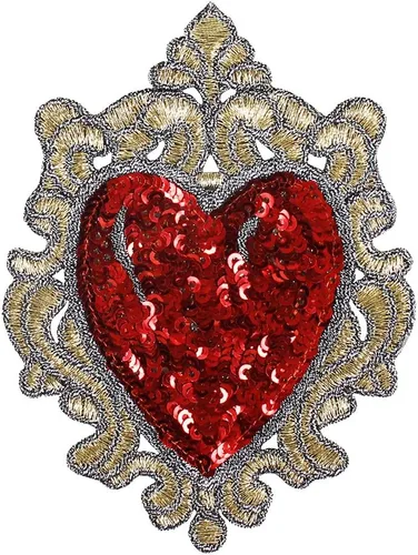 Miniatura 3 de 1 Unidades Bordado Con Cuentas De Lentejuelas Parches De Póker Letras Floral Reina Apliques Corazón Insignia Costura Para Chaqueta Camiseta