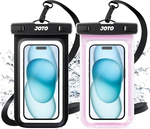 JOTO - Paquete de 2 fundas impermeables universales para iPhone 17 Air 16 15 14 13 12 11 Plus Pro Max, bolsa seca para celular IPX8 XR X SE, Galaxy