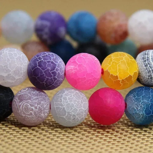 Miniatura 3 de Angelstones Pulsera elástica con cuentas semipreciosas naturales genuinas de 0.394 in, unisex