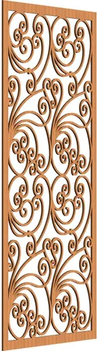 Miniatura 188 de 9 3/8"W x 24 3/8"H x 1/4"T Marilla Decorativos Paneles de Pared de Madera Calado, Abedul