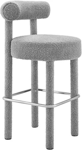 Miniatura 14 de Modway EEI-6705-IVO Toulouse Boucle - Juego de 2 sillas de comedor de tela, color marfil