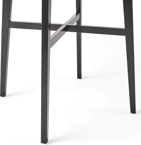 Miniatura 5 de Christopher Knight Home Daisy Modern Bar - Mesa laminada con patas de madera de caucho y acabado de mármol Paladina, color negro