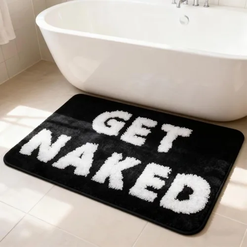 Miniatura 15 de Hi Space Alfombra de baño de 31.5 x 19.7 pulgadas, antideslizante, lavable a máquina, suave, absorbente, bonita, alfombra de baño de felpa