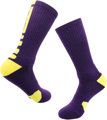 Miniatura 6 de 5 pares de calcetines deportivos deportivos para hombre calcetines de compresión largos acolchados de baloncesto de élite talla 65-115