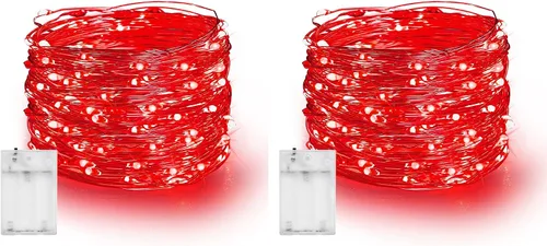Miniatura 14 de Dazzle Bright - Guirnalda de luces de hadas de Halloween, 60 luces LED de 20 pies de alambre de cobre a batería y resistente al agua, decoraciones