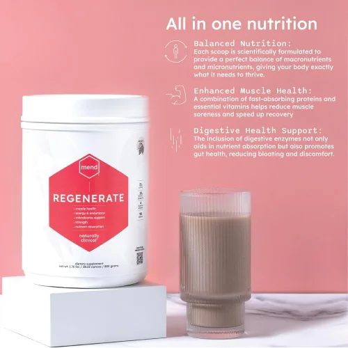 Miniatura 3 de MEND Regenerate, recuperación después del entrenamiento, apoyo inmunológico y suplemento nutricional deportivo para hombres y mujeres, natural, sin