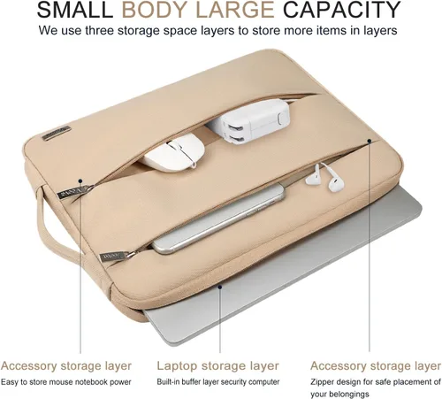 Miniatura 2 de Voova Funda impermeable para laptop de 14 y 15 pulgadas, compatible con MacBook Air 15 M2/M3/M4 2022-2025, MacBook Pro 15, Hp Chromebook 14, Dell