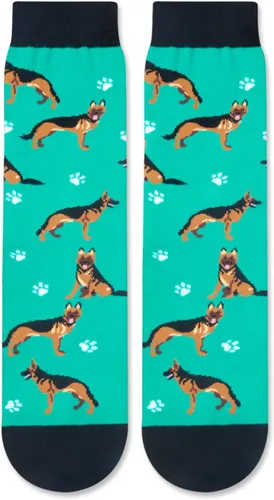 Miniatura 4 de Zmart Calcetines divertidos de pastor alemán para hombre, regalos de pastor alemán loco, regalos divertidos y extraños para mujer, Me gusta mucho