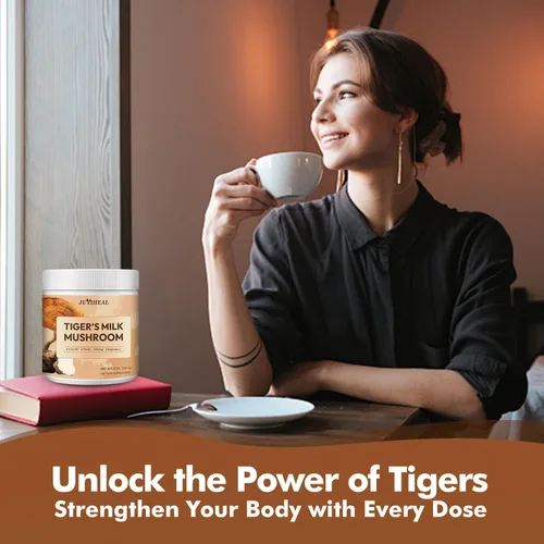Miniatura 7 de Seta de leche de tigre de 2000 mg, polvo de hongo de 8 onzas que apoya los pulmones y la salud respiratoria Crecimiento del cabello y apoyo