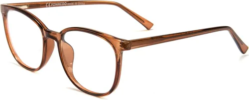 Miniatura 14 de FONHCOO - Lentes con bloqueo de luz azul de moda, redondos, TR90, transparentes, gafas anti UV para computadora para mujeres y hombres Verde oscuro