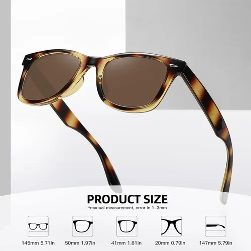Miniatura 90 de MEETSUN Polarized Sunglasses for Women Men Classic Retro Square Frame Driving Sun Glasses UV Protection