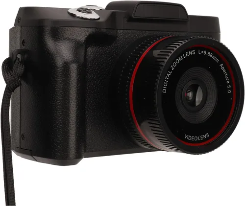 Cámara digital de 1080P para fotografía y video, zoom digital de 16 MP 16X de 2.4 pulgadas con pantalla abatible de 180°, cámara de viaje compacta