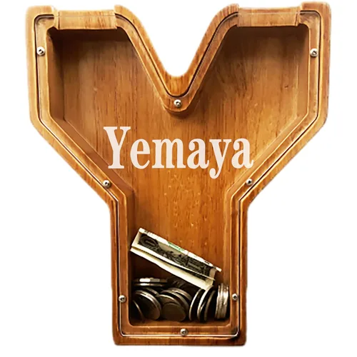 Miniatura 18 de Alcancia personalizada grande de madera con letras, alcancía para monedas, alcancía personalizada con nombre, puede ser utilizada como regalo de J