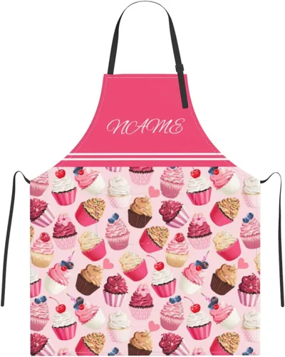 Miniatura 18 de Delantal personalizado para hombres y mujeres, delantal ajustable unisex con bolsillos, delantales personalizados para cocinero y chef