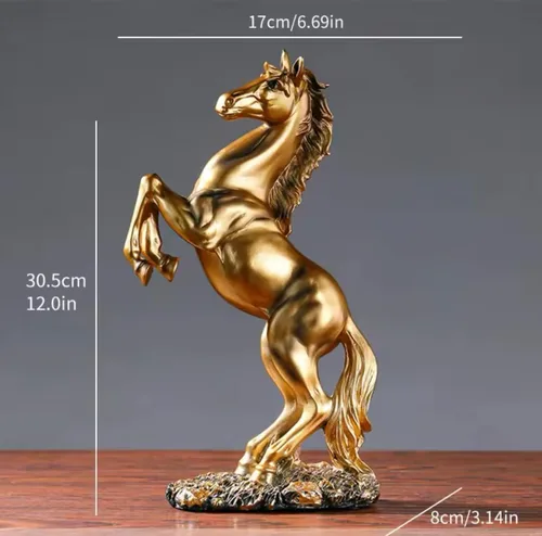 Miniatura 4 de Figura de arte escultura de animales, decoración del hogar de caballo, estatuas de resina, figura de decoración, caballo de pie, decoración moderna