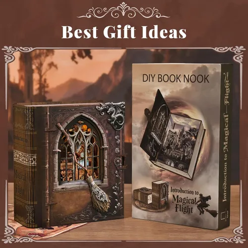 Miniatura 7 de MiniCity Kit de rincón de libros, kit de casa en miniatura para adultos, adolescentes y principiantes, casa de muñecas, biblioteca de biblioteca