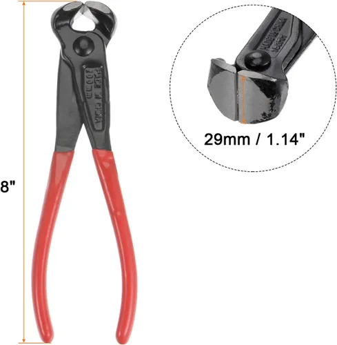 Miniatura 2 de HARFINGTON Alicates de corte de extremo de 6 pulgadas, alicates de extractor de uñas con mango de PVC para manualidades, fabricación de joyas