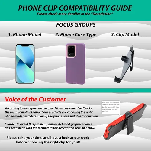 Miniatura 2 de Paquete de 2 fundas de repuesto para Samsung Galaxy Note 8 OtterBox Defender Series Clip para cinturón (funda no incluida)