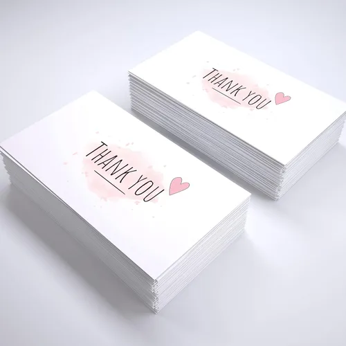 Pequeñas tarjetas de agradecimiento, tamaño de tarjeta de visita (2 x 3.5 pulgadas), mini tarjetas de agradecimiento, regalo para amigos, familia,
