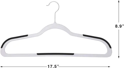 Miniatura 2 de Finnhomy Paquete de 50 perchas de plástico resistentes, perchas para ropa con almohadillas antideslizantes de nueva generación, organizador fácil