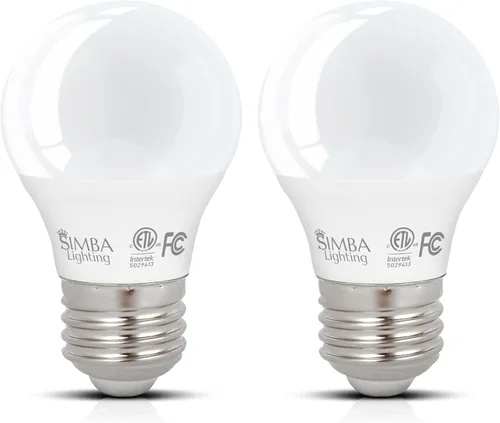 Simba Lighting Bombillas LED A15 para refrigerador (paquete de 2) 5 W 40 W de repuesto, impermeables, pequeñas para electrodomésticos, congeladores,