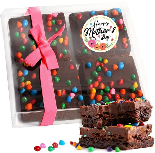 Miniatura 18 de Cesta de regalo de galletas de brownies de Pascua, regalo de comida de chocolate envuelta individualmente para hombres, mujeres y niños, paquete