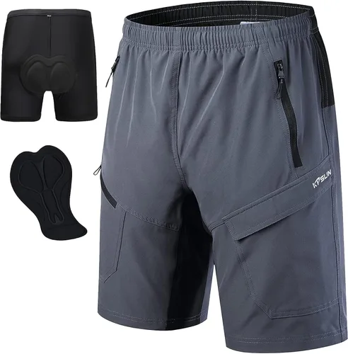 Pantalones cortos de ciclismo de montaña para hombre acolchados 3D holgados ligeros para ciclismo equitación entrenamiento