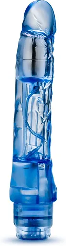 Miniatura 8 de Blush Naturally Yours Mambo Vibe - Consolador vibrador curvo de 9 pulgadas, realista, suave pero firme, juego de punto dulce vaginal, polla Azul