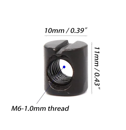 Miniatura 4 de cSeao Juego de 10 tornillos de casquillo negro M6 de 2.756 in para muebles, cuna, sillas y cama de bebé