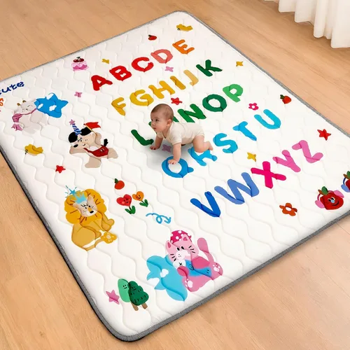 Miniatura 9 de RONGFA Alfombra de juego para bebé para suelo, 71 x 59 pulgadas, espuma gruesa, suave, acolchada, alfombra para corralito para niños pequeños, Piano