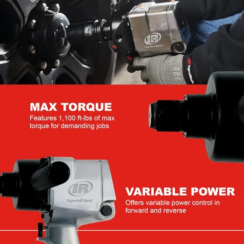 Miniatura 3 de Ingersoll Rand Llave de impacto neumática 271 de 1 pulgada, par máximo de 1100 pies-libras, súper resistente, empuñadura de pistola
