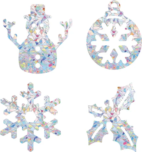 Miniatura 11 de GORGECRAFT 16 calcomanías de ángel para ventana, diseño de hadas, anticolisión, arco iris, para pájaros, pegamentos de huelga de pájaros, película