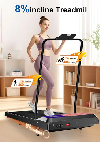Miniatura 4 de Smart Queen Almohadilla para caminadora con mango extraíble, cinta de correr portátil de 2.5 HP para el hogar y la oficina, capacidad de 270 libras