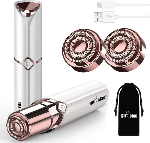 Miniatura 10 de Depilación facial para mujeres, removedor de vello facial eléctrico sin dolor recargable para cara, labios, barbilla con 2 cabezales de repuesto